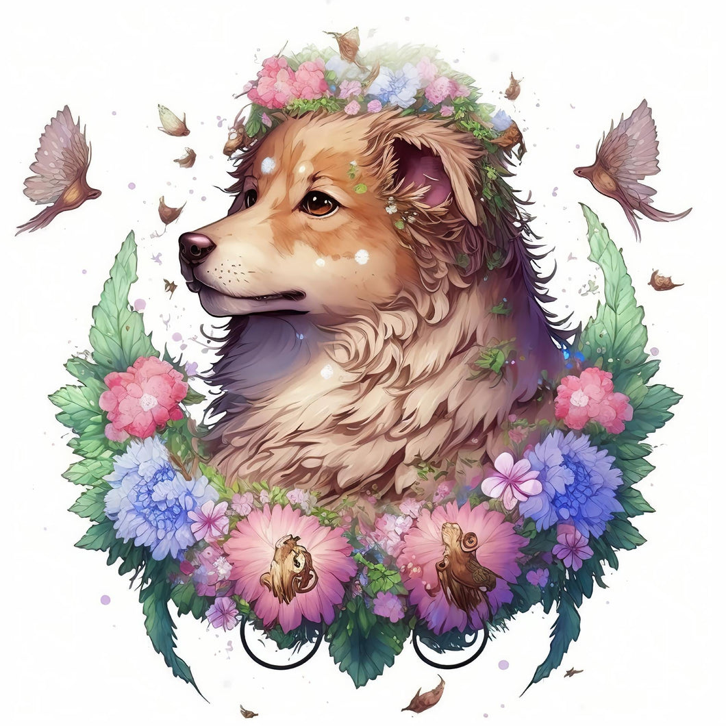 AB Diamond Painting - Full Round - Animal Dog (40*40cm)