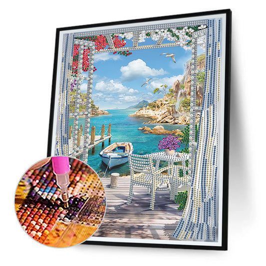 Diamond Painting - Partial Special Shaped - garden (30*40CM)