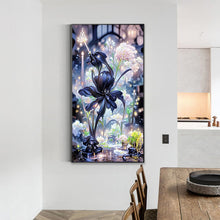 Load image into Gallery viewer, Diamond Painting - Full Round - black flowers (40*70CM)
