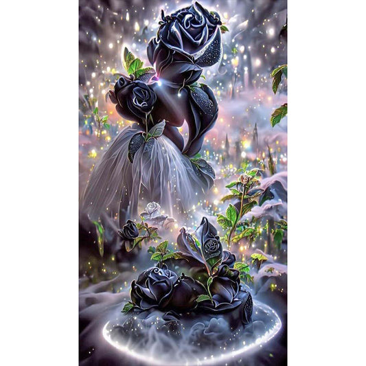Diamond Painting - Full Round - Black Rose (40*70CM)