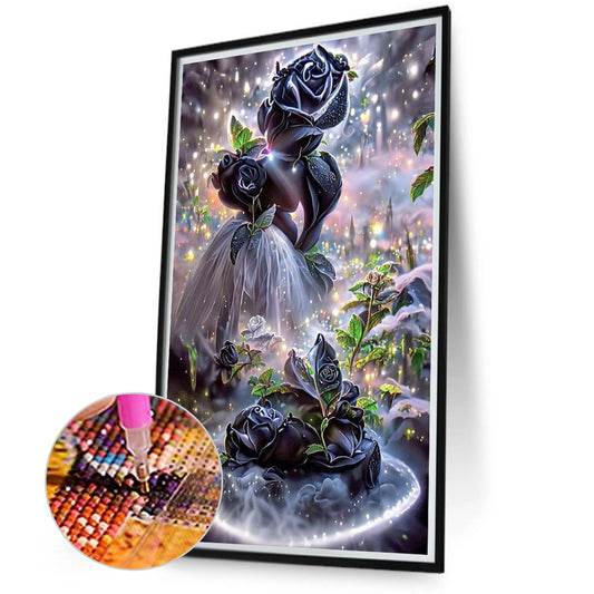 Diamond Painting - Full Round - Black Rose (40*70CM)