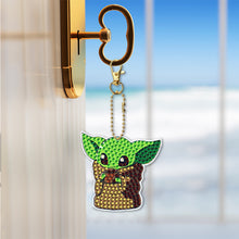Load image into Gallery viewer, 6pcs DIY Double Sided Handmade Diamond Keychains Yoda Stitzer for Gifts (YS120)
