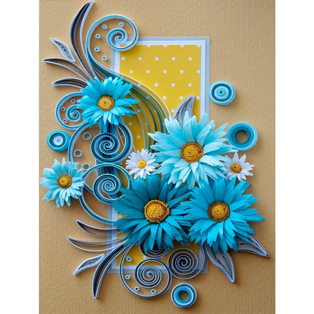 Paper Quilling 30*40CM(Canvas) Full Round Drill Diamond Painting