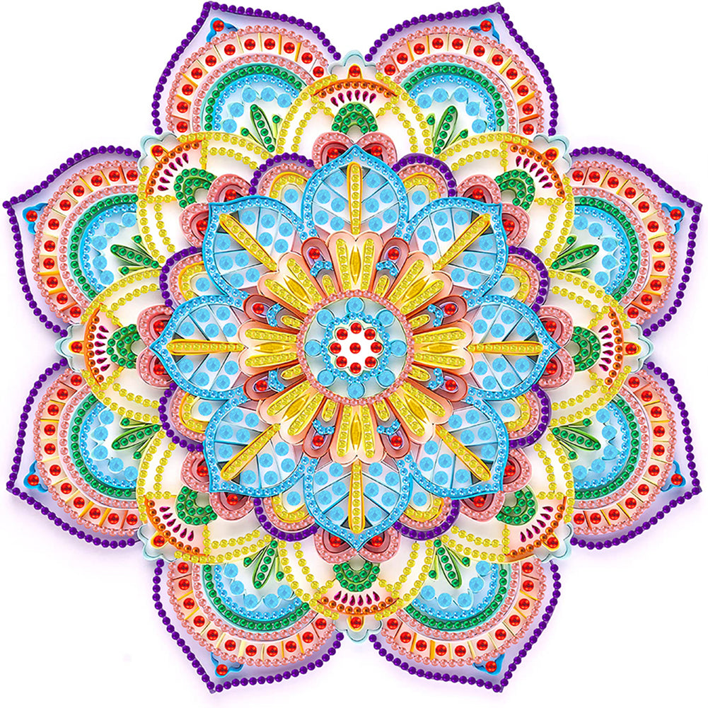 Diamond Painting - Partial Special Shaped - Paper Mandala Painting (30*30CM)