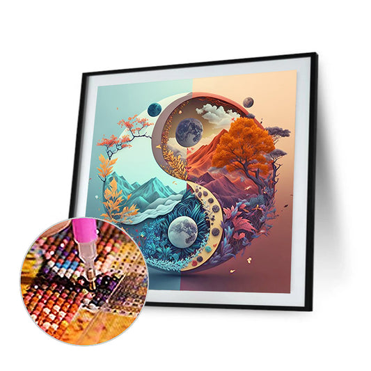 Diamond Painting - Full Round - Tai Chi Landscape (30*30CM)