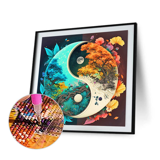 Diamond Painting - Full Round - Tai Chi Landscape (30*30CM)