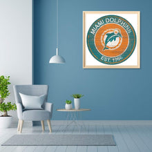 Load image into Gallery viewer, Diamond Painting - Full Round - miami dolphins football team (30*30CM)
