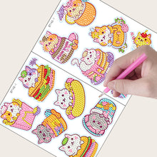 Load image into Gallery viewer, 2 Sheets Diamonds Painting Sticker DIY Art Cartoon Cat Paster Home Decor (BT142)
