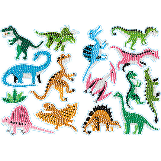2 Sheets Diamonds Painting Sticker DIY Cartoon Animals Paster Home Decor (BT155)