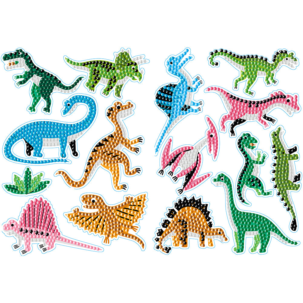 2 Sheets Diamonds Painting Sticker DIY Cartoon Animals Paster Home Decor (BT155)