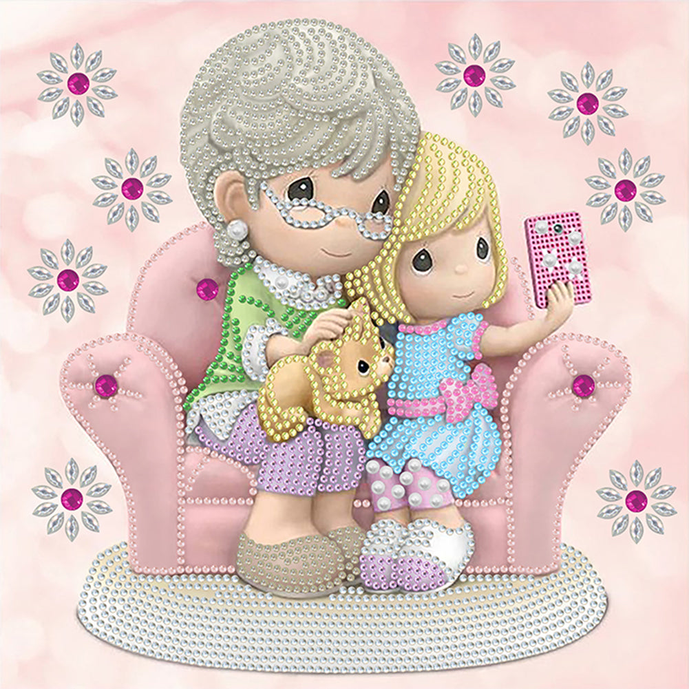 Diamond Painting - Partial Special Shaped - precious memory doll (30*30CM)