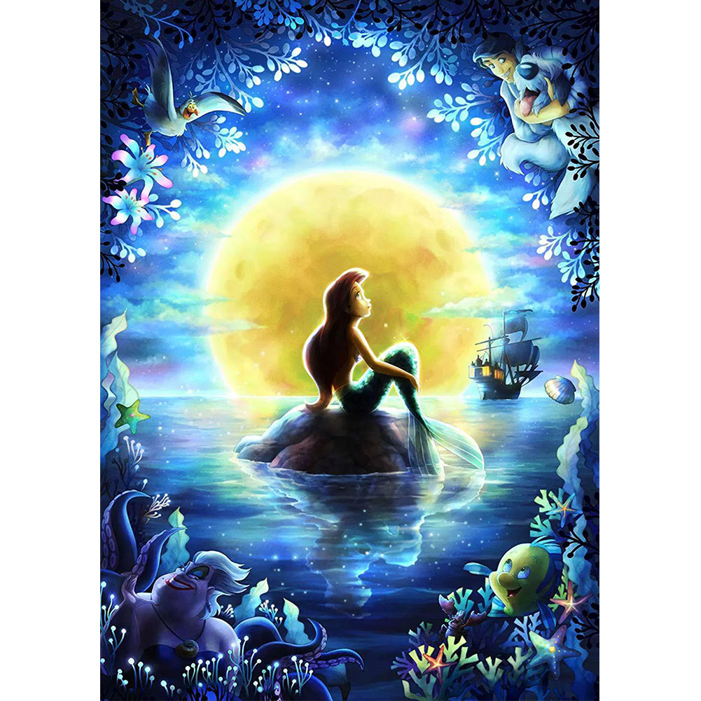 Diamond Painting - Full Round - disney mermaid ariel (30*40CM)