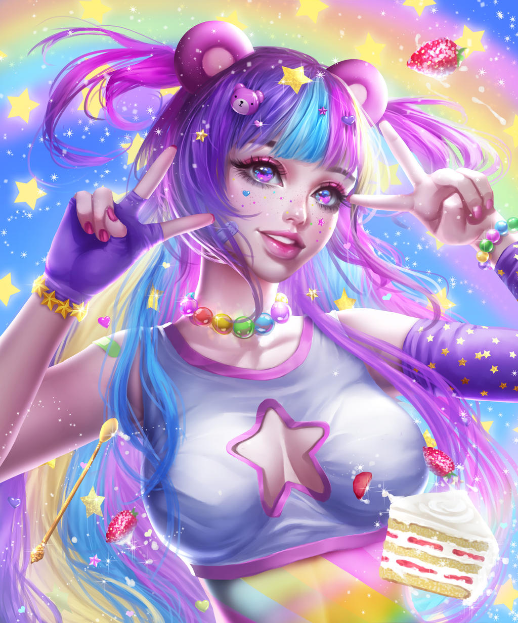 Diamond Painting - Full Round - manga girl (30*40CM)