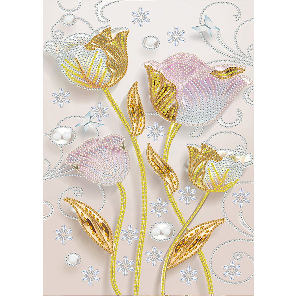 Diamond Painting - Partial Special Shaped - beautiful texture flowers (30*40CM)