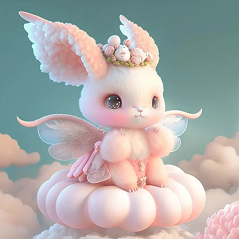 Diamond Painting - Full Round - pink bunny (30*30CM)