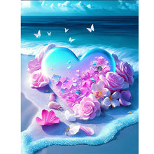 Load image into Gallery viewer, Diamond Painting - Full Round - beach heart (30*40CM)
