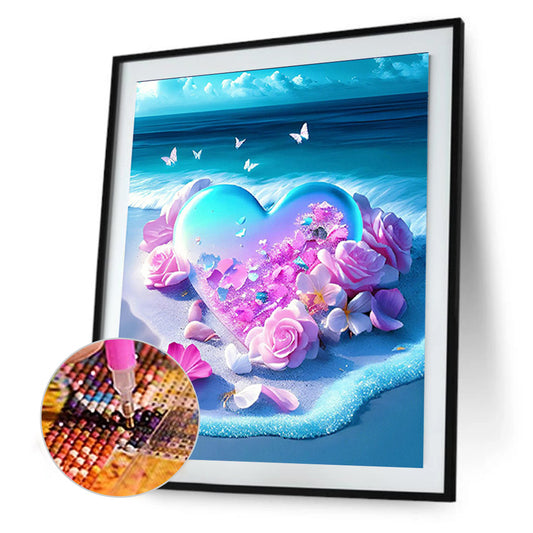 Diamond Painting - Full Round - beach heart (30*40CM)