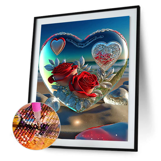 Diamond Painting - Full Round - beach heart (30*40CM)