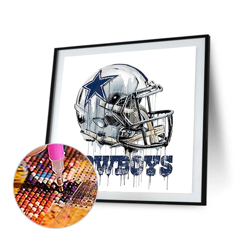 Tompig Diamond Painting Foto's DIY 5D Diamond Painting Kits Full Boor Voetbal 30x30 cm
