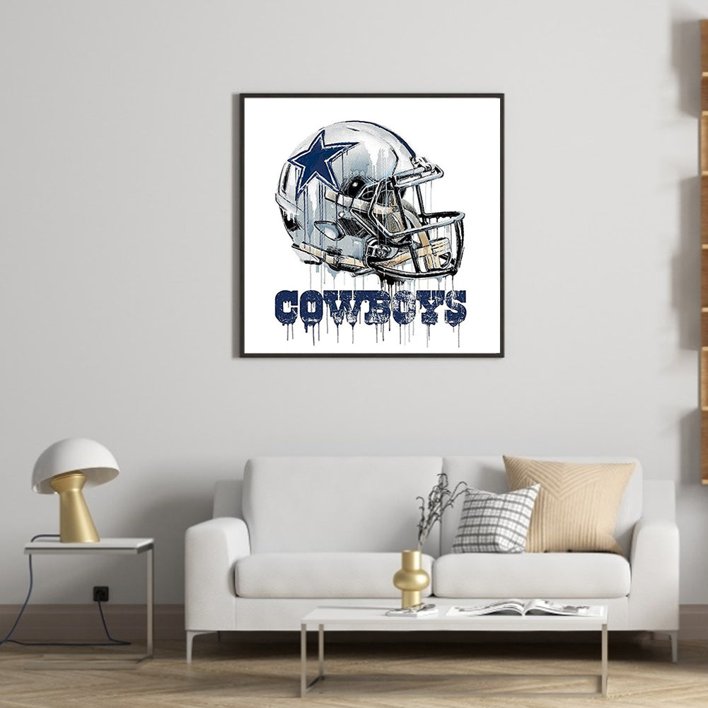 DALLAS COWBOYS Stadium Helmet Large 30x40cm 5D Diamond Art