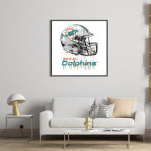 Load image into Gallery viewer, Diamond Painting - Full Round - miami dolphins football team (30*30CM)
