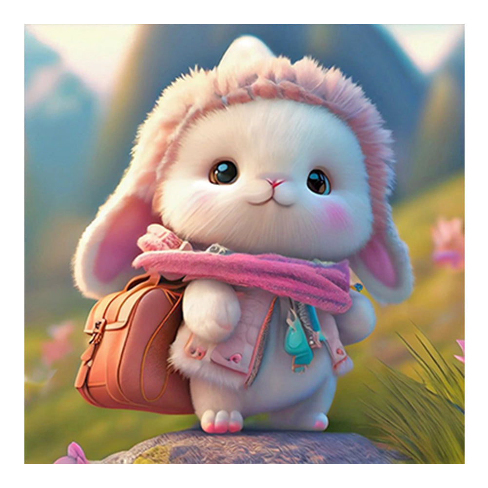 Diamond Painting - Full Round - cute bunny (30*30CM)