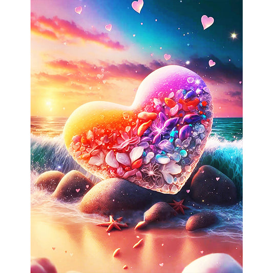 Diamond Painting - Full Round - beach rainbow stone (30*40CM)