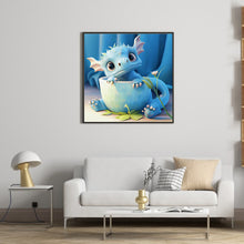 Load image into Gallery viewer, Diamond Painting - Full Round - Light blue potted version of the zodiac dragon (30*30CM)
