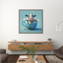 Load image into Gallery viewer, Diamond Painting - Full Round - Light Blue Potted Plant Zodiac Ox (30*30CM)
