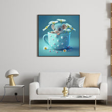 Load image into Gallery viewer, Diamond Painting - Full Round - Light Blue Potted Zodiac Rat (30*30CM)
