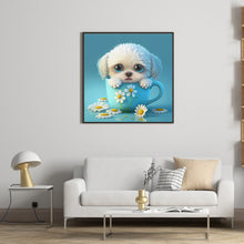 Load image into Gallery viewer, Diamond Painting - Full Round - Light Blue Potted Zodiac Dog (30*30CM)
