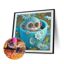 Load image into Gallery viewer, Diamond Painting - Full Round - Light Blue Potted Zodiac Monkey (30*30CM)
