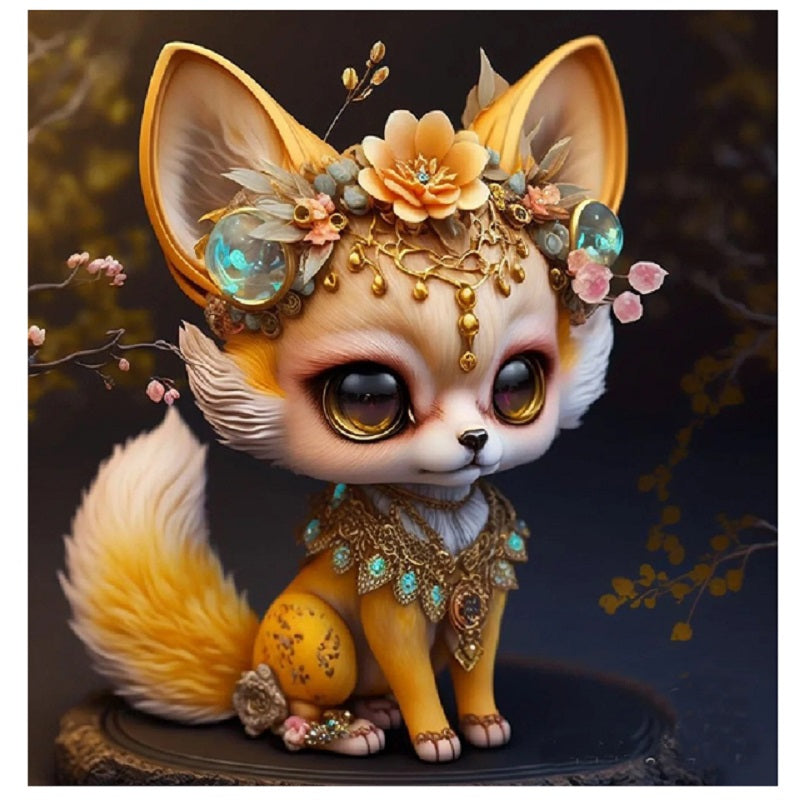 Diamond Painting - Full Round - Little Fox (30*30CM)