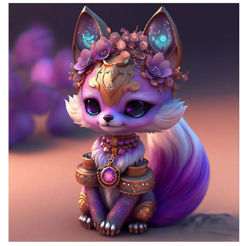 Diamond Painting - Full Round - Little Fox (30*30CM)