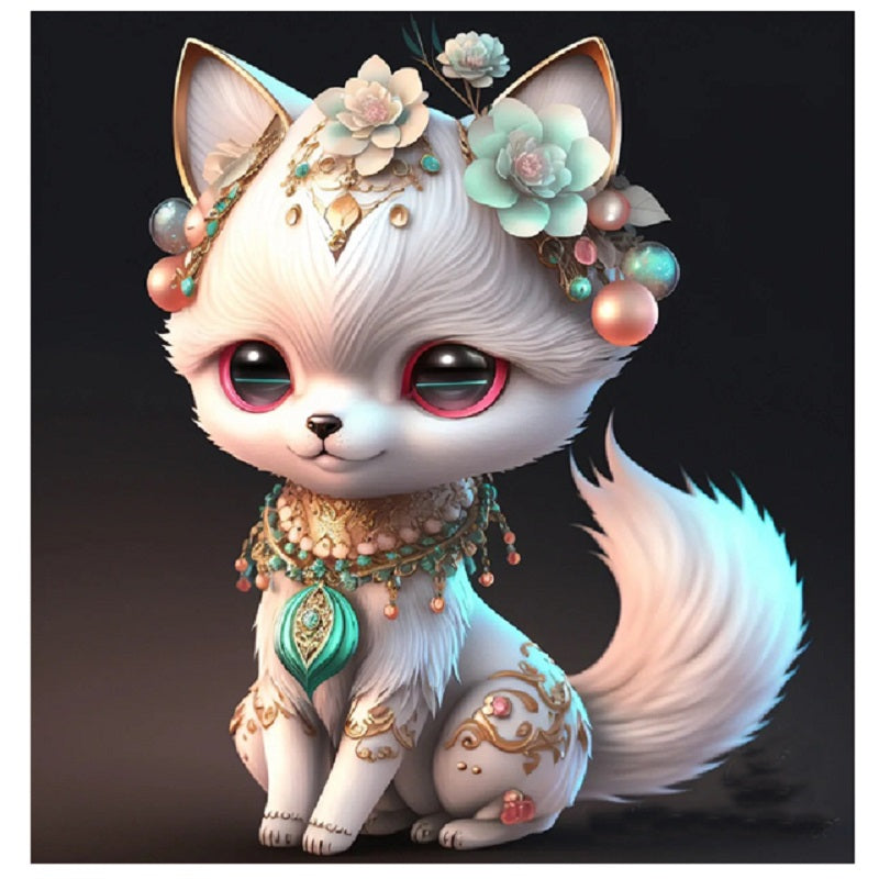 Diamond Painting - Full Round - Little Fox (30*30CM)