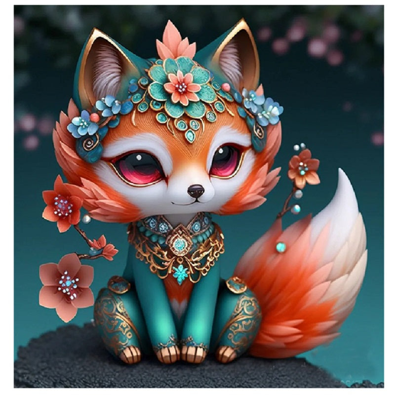 Diamond Painting - Full Round - Little Fox (30*30CM)