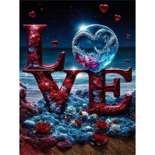 Diamond Painting - Full Round - beach love rose (30*40CM)