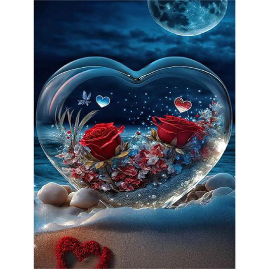 Diamond Painting - Full Round - beach love rose (30*40CM)