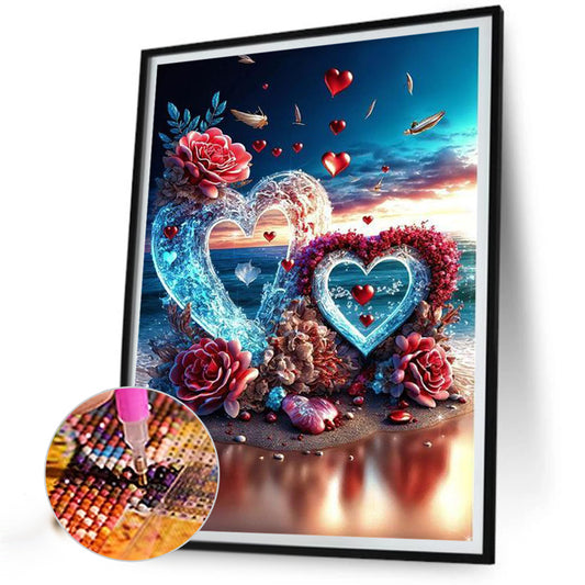 Diamond Painting - Full Round - beach love rose (30*40CM)