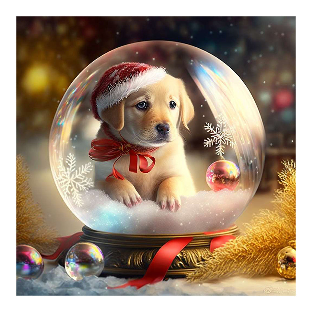 Diamond Painting - Full Round - 12 Zodiac Dogs in Crystal Ball (30*30CM)