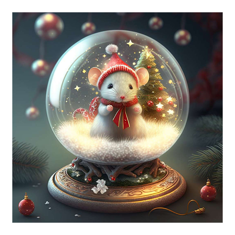 Diamond Painting - Full Round - 12 Zodiac Crystal Ball Mouse (30*30CM)