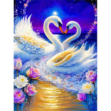 Load image into Gallery viewer, Diamond Painting - Full Round - romantic fantasy swan (30*40CM)
