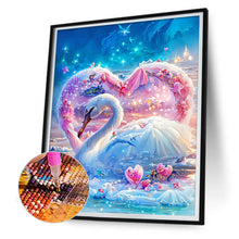 Load image into Gallery viewer, Diamond Painting - Full Round - romantic fantasy swan (30*40CM)
