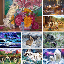Load image into Gallery viewer, Diamond Painting - Full Round - rhino in water (40*30CM)
