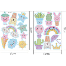 Load image into Gallery viewer, 2pcs Crystal Diamond Sticker Cute DIY for Kids Adult Gift Rewards (BT175)
