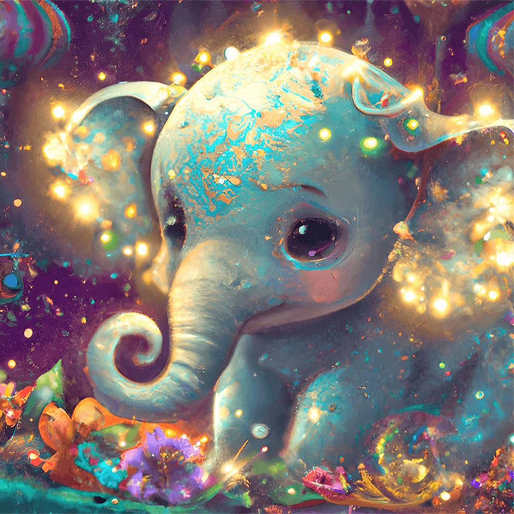 Diamond Painting - Full Round - elephant (30*30CM)