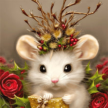 Load image into Gallery viewer, Diamond Painting - Full Round - white mouse (30*30CM)
