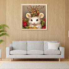 Load image into Gallery viewer, Diamond Painting - Full Round - white mouse (30*30CM)
