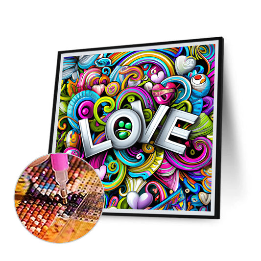 Diamond Painting - Full Round - full of love (30*30CM)