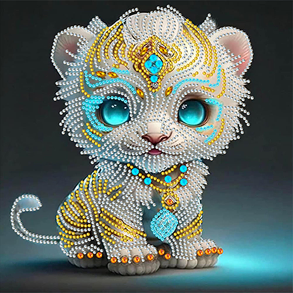 Diamond Painting - Partial Special Shaped - Chinese Zodiac - Tiger (30*30CM)